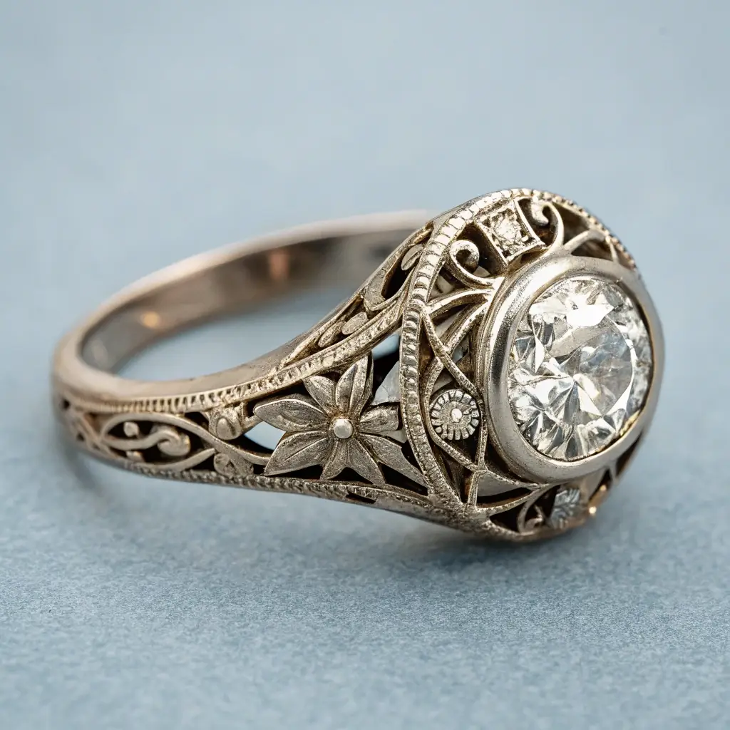 Vintage Moissanite Ring